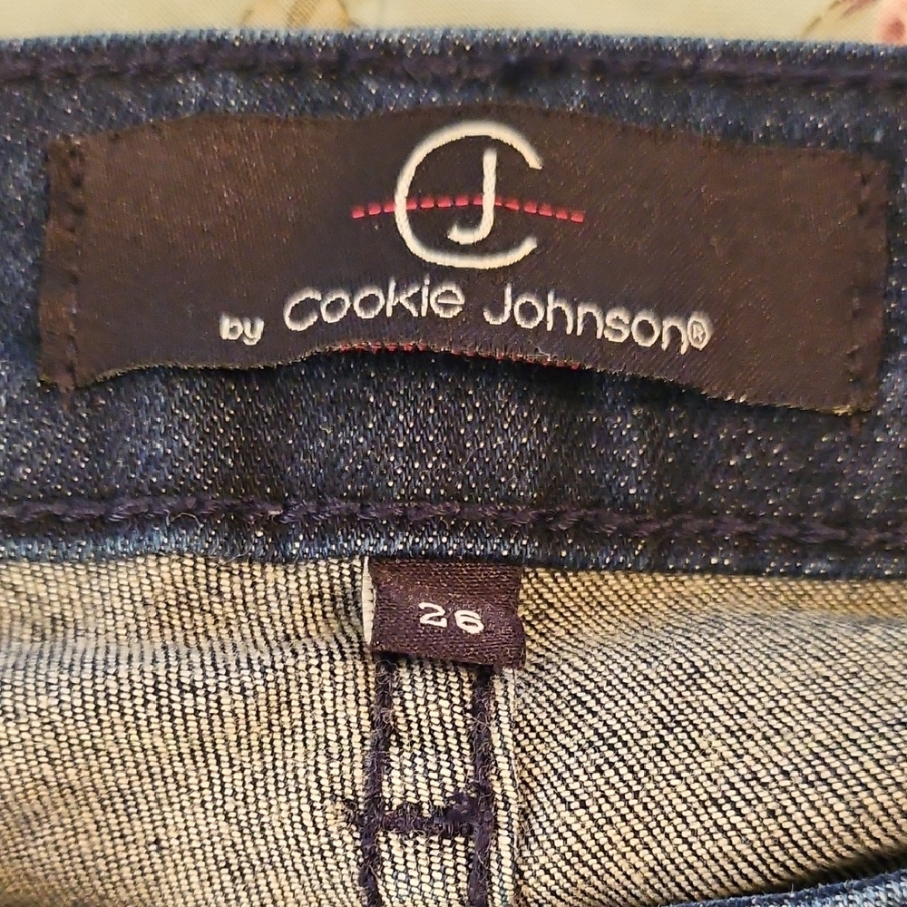 CJ by Cookie Johnson -Pearl Slouchy - Sequined Tuxedo Stripe Leg - Size 26 - Picture 9 of 12